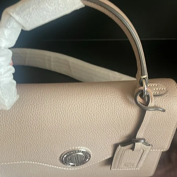 Discontinued MOYNAT Voyage Taurillon Blush PM Touterelle w/zip pouch & dust bags - Picture 10 of 15